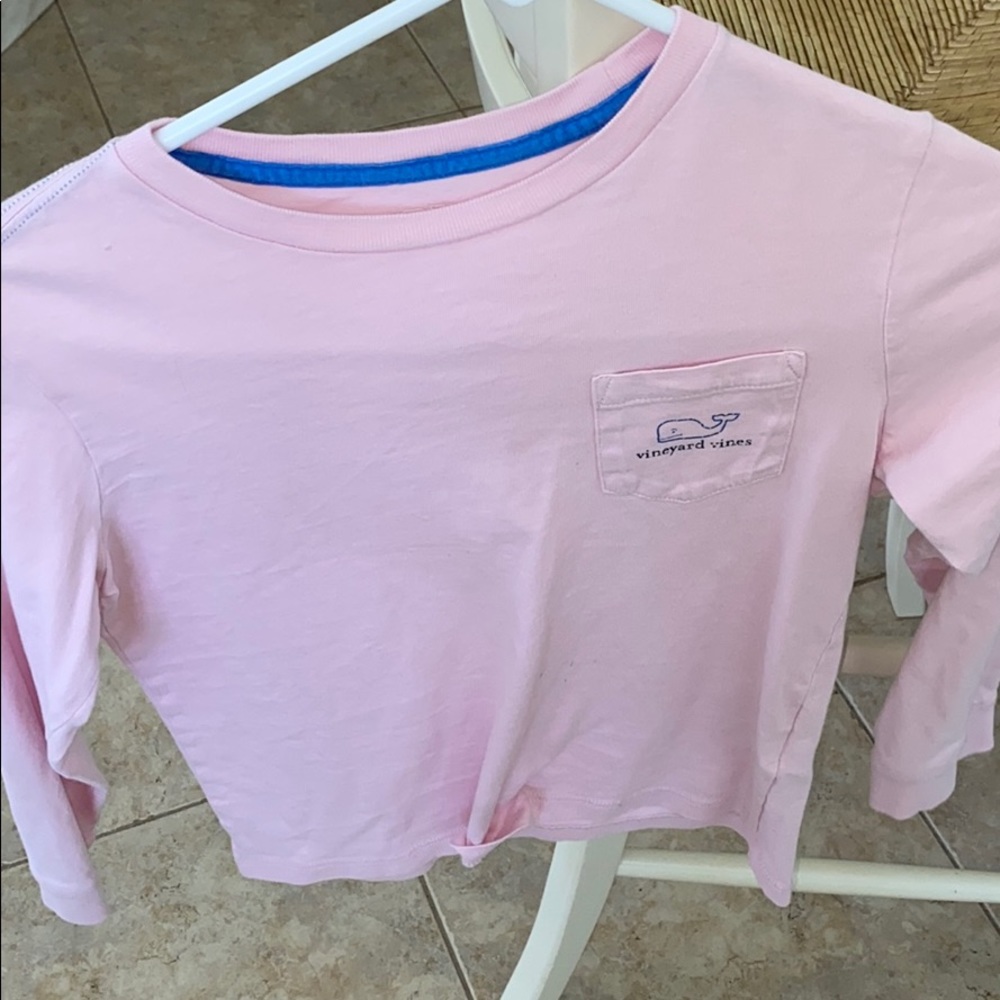 Pink and blue vineyard vine long sleeve shirt